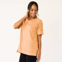 Women's Sonoma Goods For Life® Supersoft Short Sleeve Tunic -Sonoma Goods For Life Shop 5231865 Peach