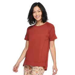 Women's Sonoma Goods For Life® Supersoft Short Sleeve Tunic -Sonoma Goods For Life Shop 5231865 Rust Burgandy