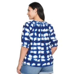 Plus Size Sonoma Goods For Life® Elbow Smocked Neck Top 5 Plus Size Sonoma Goods For Life® Elbow Smocked Neck Top -Sonoma Goods For Life Shop 5232730 ALT