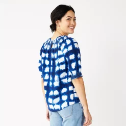 Women's Sonoma Goods For Life® Elbow Smock Neck Top 8 Women's Sonoma Goods For Life® Elbow Smock Neck Top -Sonoma Goods For Life Shop 5235158 ALT