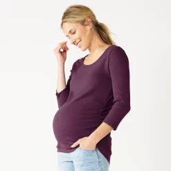 Maternity Sonoma Goods For Life® Essential Scoopneck Tee 16 Maternity Sonoma Goods For Life® Essential Scoopneck Tee -Sonoma Goods For Life Shop 5236820 Vibrant Berry