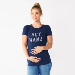 Maternity Sonoma Goods For Life® Fitted Crewneck Graphic Tee -Sonoma Goods For Life Shop 5237042 Boy Mama