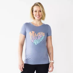 Maternity Sonoma Goods For Life® Fitted Crewneck Graphic Tee -Sonoma Goods For Life Shop 5237042 Mighty Mama