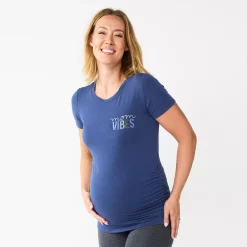 Maternity Sonoma Goods For Life® Fitted Crewneck Graphic Tee -Sonoma Goods For Life Shop 5237042 Mom Vibes