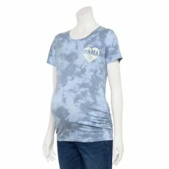 Maternity Sonoma Goods For Life® Fitted Crewneck Graphic Tee -Sonoma Goods For Life Shop 5237042 Tie Dye Mama Life
