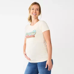 Maternity Sonoma Goods For Life® Fitted Crewneck Graphic Tee -Sonoma Goods For Life Shop 5237042 Vintage Happy Mama