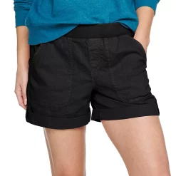 Petite Sonoma Goods For Life® Rib Waistband Utility Shorts -Sonoma Goods For Life Shop 5237319 Black