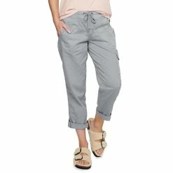 Women's Sonoma Goods For Life® Comfort Waist Utility Capri Pants -Sonoma Goods For Life Shop 5237613 Light Gray