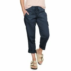 Women's Sonoma Goods For Life® Comfort Waist Utility Capri Pants -Sonoma Goods For Life Shop 5237613 Navy
