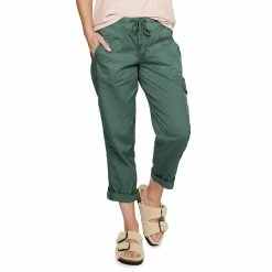 Women's Sonoma Goods For Life® Comfort Waist Utility Capri Pants -Sonoma Goods For Life Shop 5237613 Teal