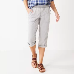 Women's Sonoma Goods For Life® Comfort Waist Pull-On Capri Pants -Sonoma Goods For Life Shop 5237938 Light Gray