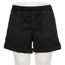 Plus Size Sonoma Goods For Life® Easy Pull-On Utility Shorts -Sonoma Goods For Life Shop 5239300 Black