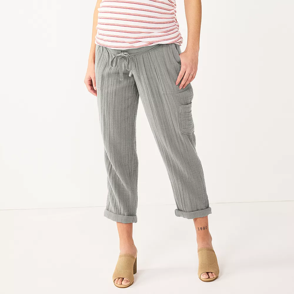 Maternity Sonoma Goods For Life® Under-The-Belly Utility Crop Pants 2 Maternity Sonoma Goods For Life® Under-The-Belly Utility Crop Pants - Image 2