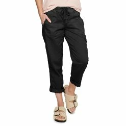 Petite Sonoma Goods For Life® Pull-On Utility Capri Pants -Sonoma Goods For Life Shop 5240315 Black