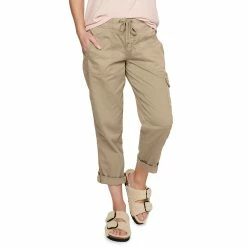 Petite Sonoma Goods For Life® Pull-On Utility Capri Pants -Sonoma Goods For Life Shop 5240315 Khaki