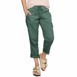 Petite Sonoma Goods For Life® Pull-On Utility Capri Pants -Sonoma Goods For Life Shop 5240315 Teal