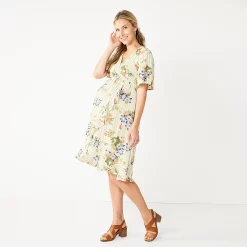 Maternity Sonoma Goods For Life® Flutter Sleeve Wrap Dress -Sonoma Goods For Life Shop 5241695 Stripe Floral