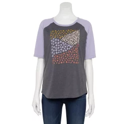 Women's Sonoma Goods For Life® Elbow Sleeve Baseball Graphic Tee 18 Women's Sonoma Goods For Life® Elbow Sleeve Baseball Graphic Tee -Sonoma Goods For Life Shop 5242399 Gray Floral Fields