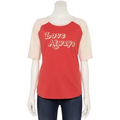Women's Sonoma Goods For Life® Elbow Sleeve Baseball Graphic Tee 17 Women's Sonoma Goods For Life® Elbow Sleeve Baseball Graphic Tee -Sonoma Goods For Life Shop 5242399 Love Always Red
