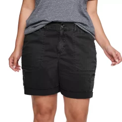 Plus Size Sonoma Goods For Life® Utility Bermuda Shorts -Sonoma Goods For Life Shop 5242679 Black