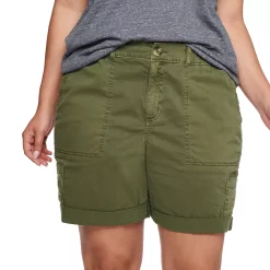 Plus Size Sonoma Goods For Life® Utility Bermuda Shorts -Sonoma Goods For Life Shop 5242679 Olive