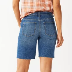 Women's Sonoma Goods For Life® High-Waist 9" Bermuda Jean Shorts 16 Women's Sonoma Goods For Life® High-Waist 9" Bermuda Jean Shorts -Sonoma Goods For Life Shop 5244121 ALT