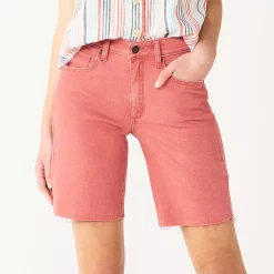 Women's Sonoma Goods For Life® High-Waist 9" Bermuda Jean Shorts 13 Women's Sonoma Goods For Life® High-Waist 9" Bermuda Jean Shorts -Sonoma Goods For Life Shop 5244121 Antique Berry