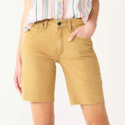 Women's Sonoma Goods For Life® High-Waist 9" Bermuda Jean Shorts 14 Women's Sonoma Goods For Life® High-Waist 9" Bermuda Jean Shorts -Sonoma Goods For Life Shop 5244121 Cider Yellow