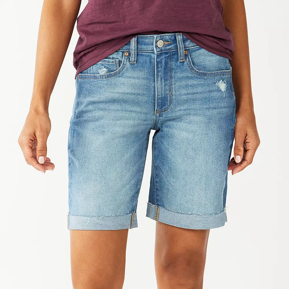 Women's Sonoma Goods For Life® High-Waist 9" Bermuda Jean Shorts 1 Women's Sonoma Goods For Life® High-Waist 9" Bermuda Jean Shorts