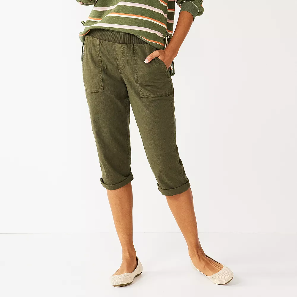 Petite Sonoma Goods For Life® Rib Waistband Utility Capri Pants 5 Petite Sonoma Goods For Life® Rib Waistband Utility Capri Pants - Image 5