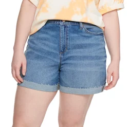 Plus Size Sonoma Goods For Life® Premium High-Waist Denim Shorts -Sonoma Goods For Life Shop 5261004 Broadway