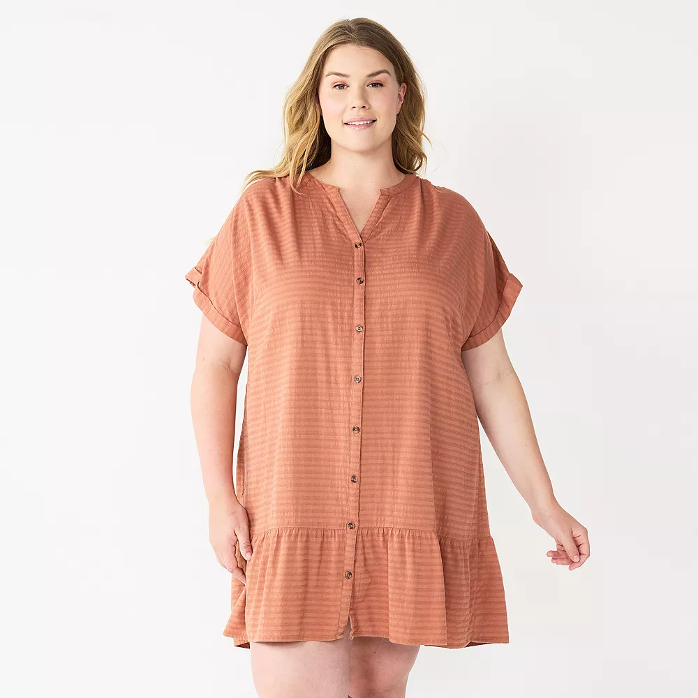 Women's Sonoma Goods For Life® Button Front Tunic Dress 2 Women's Sonoma Goods For Life® Button Front Tunic Dress - Image 2