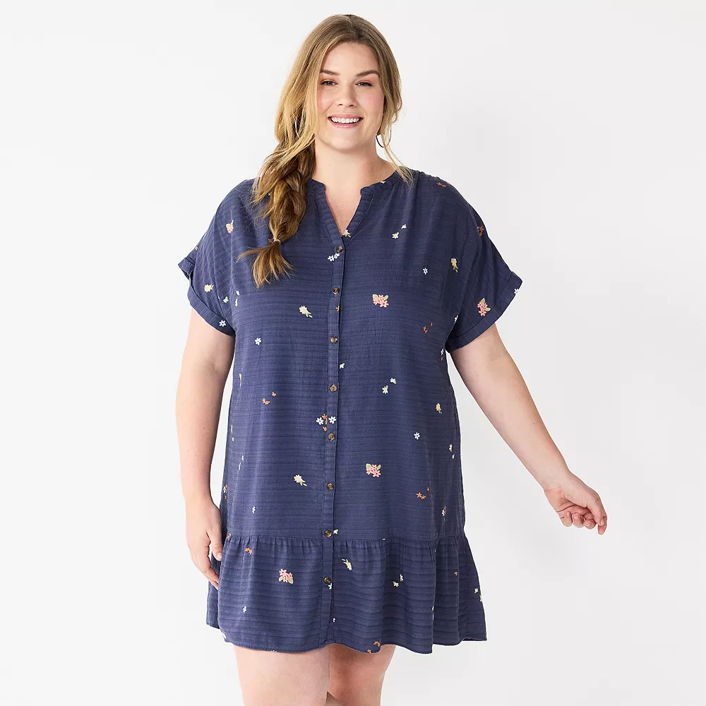 Women's Sonoma Goods For Life® Button Front Tunic Dress 1 Women's Sonoma Goods For Life® Button Front Tunic Dress
