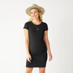 Maternity Sonoma Goods For Life® Everyday T-Shirt Dress -Sonoma Goods For Life Shop 5263018 Pitch Black