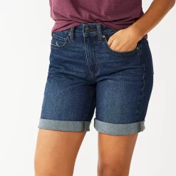 Petite Sonoma Goods For LifeĀ® High-Rise Bermuda Jean Shorts