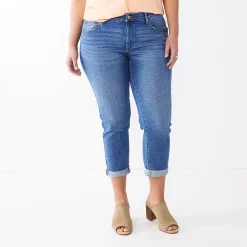 Petite Sonoma Goods For Life® Cuffed Girlfriend Jeans -Sonoma Goods For Life Shop 5269794 Petersen