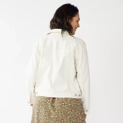 Plus Size Sonoma Goods For Life® Button Front Jean Jacket -Sonoma Goods For Life Shop 5269795 ALT