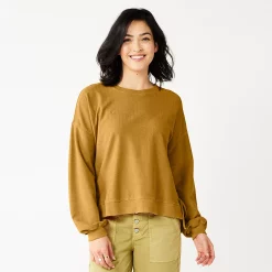Women's Sonoma Goods For Life® Side Tie Sweatshirt 11 Women's Sonoma Goods For Life® Side Tie Sweatshirt -Sonoma Goods For Life Shop 5271671 Copperish