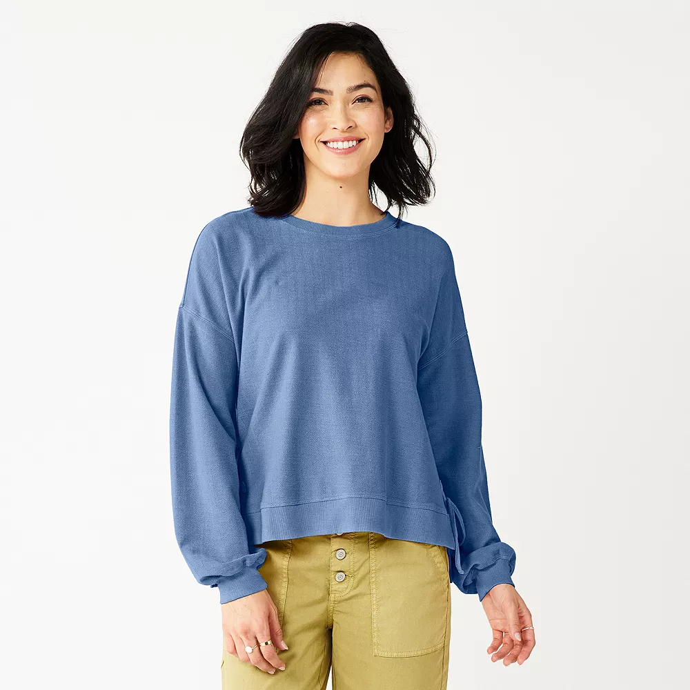 Women's Sonoma Goods For Life® Side Tie Sweatshirt 2 Women's Sonoma Goods For Life® Side Tie Sweatshirt - Image 2