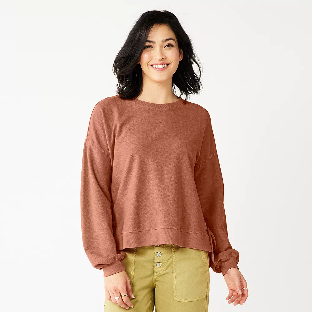Women's Sonoma Goods For Life® Side Tie Sweatshirt 1 Women's Sonoma Goods For Life® Side Tie Sweatshirt