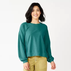 Women's Sonoma Goods For Life® Side Tie Sweatshirt 14 Women's Sonoma Goods For Life® Side Tie Sweatshirt -Sonoma Goods For Life Shop 5271671 Nightly Blue