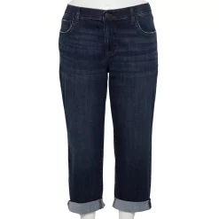 Plus Size Sonoma Goods For Life® Premium Rolled Girlfriend Jeans -Sonoma Goods For Life Shop 5272706 Rinse Wash