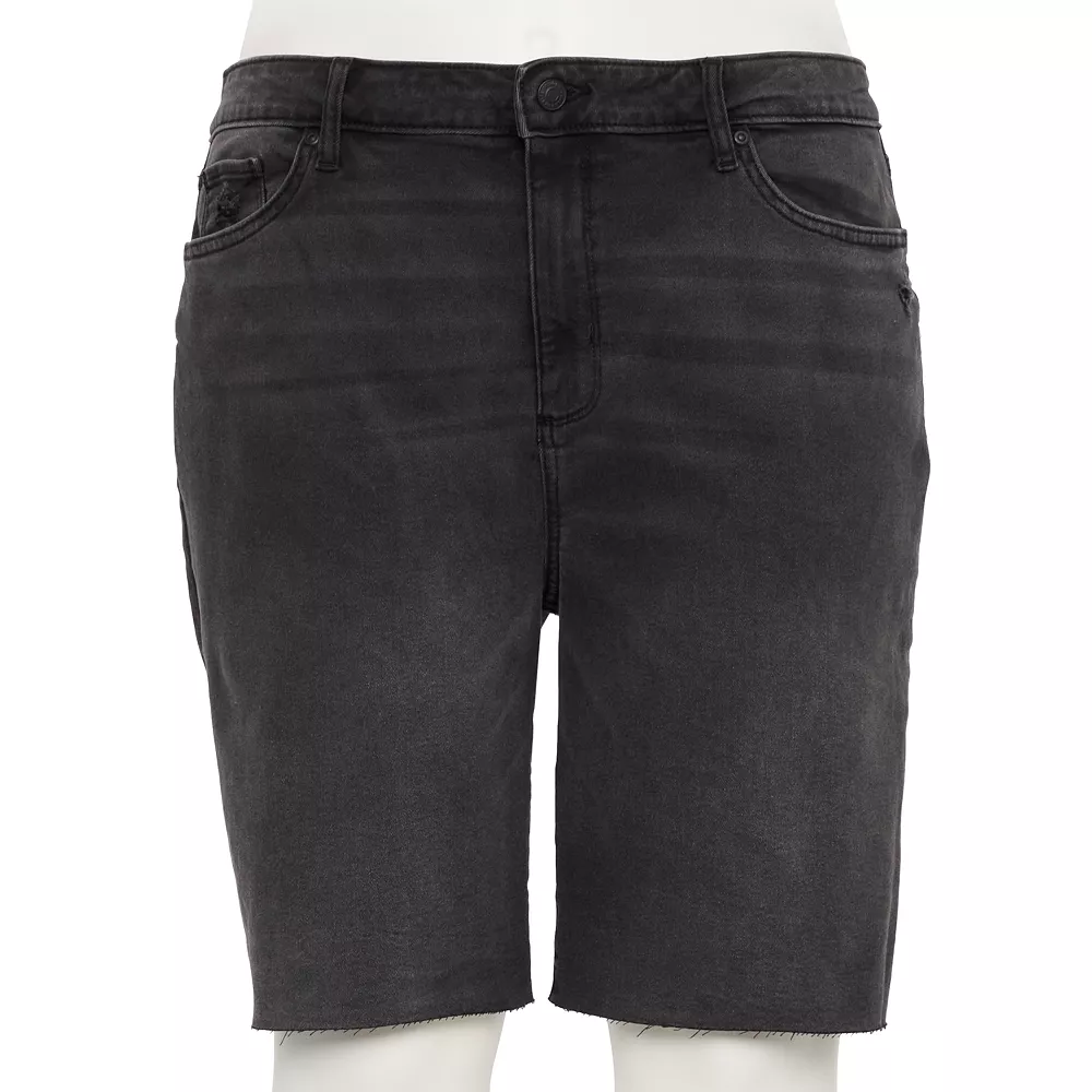 Plus Size Sonoma Goods For Life® High-Rise Bermuda Jean Shorts 2 Plus Size Sonoma Goods For Life® High-Rise Bermuda Jean Shorts - Image 2