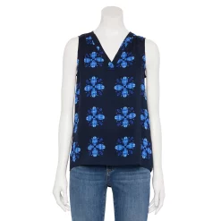 Women's Sonoma Goods For Life® V-Neck Tank -Sonoma Goods For Life Shop 5297402 Large Navy Floral