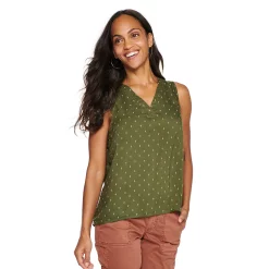 Women's Sonoma Goods For Life® V-Neck Tank -Sonoma Goods For Life Shop 5297402 Olive Geo