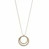 Sonoma Goods For Life® Hammered Gold Tone Long Orbital Pendant Necklace