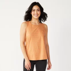 Women's Sonoma Goods For Life® High-Neck Tank -Sonoma Goods For Life Shop 5467284 Brown Peach Stripe