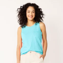Women's Sonoma Goods For Life® High-Neck Tank -Sonoma Goods For Life Shop 5467284 Light Blue