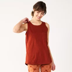Women's Sonoma Goods For Life® High-Neck Tank -Sonoma Goods For Life Shop 5467284 Rust Chili Red