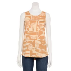 Women's Sonoma Goods For Life® High-Neck Tank -Sonoma Goods For Life Shop 5467284 Tan Sun Geo